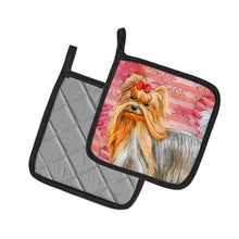 Load image into Gallery viewer, Yorkshire Terrier Love Pot Holders - Set of 2 - Heat-Resistant Kitchen Essentials BB9772PTHD