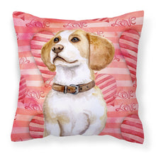 Load image into Gallery viewer, Beagle Love Fabric Decorative Pillow BB9773PW1818