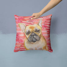 Load image into Gallery viewer, French Bulldog Love Throw Pillow - 14x14 Decorative Pillow – Art for Your Home &amp; Patio BB9775PW1414
