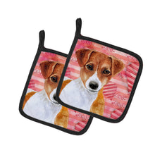 Load image into Gallery viewer, Jack Russell Terrier Love Pot Holders - Set of 2 - Heat-Resistant Kitchen Essentials BB9776PTHD