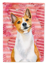 Load image into Gallery viewer, Basenji Love Flag Canvas House Size BB9779CHF