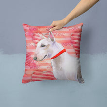 Load image into Gallery viewer, Bull Terrier Love Throw Pillow - 14x14 Decorative Pillow – Art for Your Home &amp; Patio BB9780PW1414