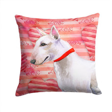 Load image into Gallery viewer, Bull Terrier Love Throw Pillow - 14x14 Decorative Pillow – Art for Your Home &amp; Patio BB9780PW1414