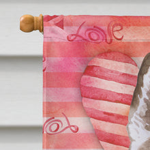 Load image into Gallery viewer, Siberian Husky Grey Love Flag Canvas House Size BB9783CHF