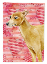 Load image into Gallery viewer, Italian Greyhound Love Flag Canvas House Size BB9785CHF