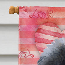 Load image into Gallery viewer, Newfoundland Puppy Love Flag Canvas House Size BB9786CHF