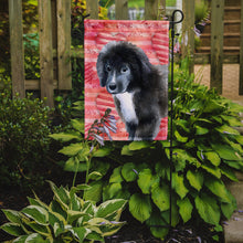 Load image into Gallery viewer, Newfoundland Puppy Love Garden Flag - Outdoor Decorative Yard Flag BB9786GF