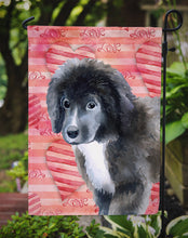 Load image into Gallery viewer, Newfoundland Puppy Love Garden Flag - Outdoor Decorative Yard Flag BB9786GF
