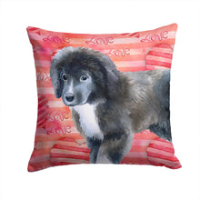 Load image into Gallery viewer, Newfoundland Puppy Love Throw Pillow - 14x14 Decorative Pillow – Art for Your Home &amp; Patio BB9786PW1414