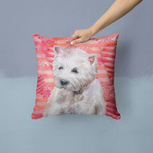 Load image into Gallery viewer, Westie Love Throw Pillow - 14x14 Decorative Pillow – Art for Your Home &amp; Patio BB9788PW1414