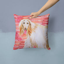 Load image into Gallery viewer, Afghan Hound Love Throw Pillow - 14x14 Decorative Pillow – Art for Your Home &amp; Patio BB9789PW1414