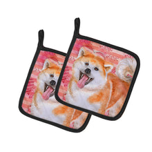 Load image into Gallery viewer, Akita Love Pot Holders - Set of 2 - Heat-Resistant Kitchen Essentials BB9790PTHD