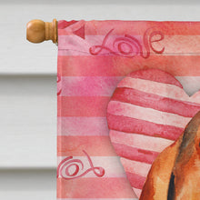 Load image into Gallery viewer, Basset Hound Love Flag Canvas House Size BB9791CHF
