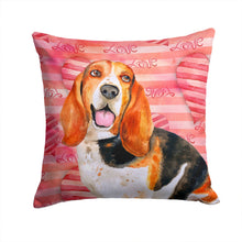 Load image into Gallery viewer, Basset Hound Love Throw Pillow - 14x14 Decorative Pillow – Art for Your Home &amp; Patio BB9791PW1414