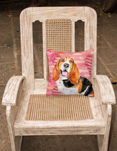 Load image into Gallery viewer, Basset Hound Love Fabric Decorative Pillow BB9791PW1818