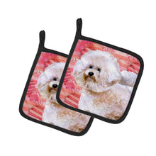 Load image into Gallery viewer, Bichon Frise #2 Love Pot Holders - Set of 2 - Heat-Resistant Kitchen Essentials BB9792PTHD