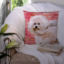 Load image into Gallery viewer, Bichon Frise #2 Love Throw Pillow - 14x14 Decorative Pillow – Art for Your Home &amp; Patio BB9792PW1414