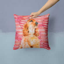 Load image into Gallery viewer, Cocker Spaniel Love Throw Pillow - 14x14 Decorative Pillow – Art for Your Home &amp; Patio BB9793PW1414