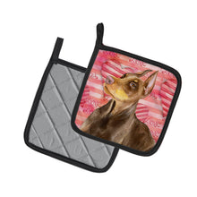 Load image into Gallery viewer, Doberman Pinscher Love Pot Holders - Set of 2 - Heat-Resistant Kitchen Essentials BB9796PTHD