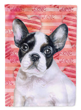Load image into Gallery viewer, French Bulldog Black White Love Garden Flag - Outdoor Decorative Yard Flag BB9797GF
