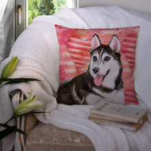 Load image into Gallery viewer, Siberian Husky #2 Love Throw Pillow - 14x14 Decorative Pillow – Art for Your Home &amp; Patio BB9799PW1414