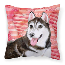 Load image into Gallery viewer, Siberian Husky #2 Love Fabric Decorative Pillow BB9799PW1818