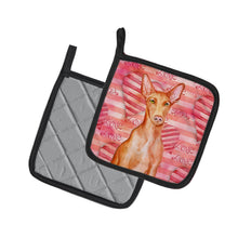 Load image into Gallery viewer, Pharaoh Hound Love Pot Holders - Set of 2 - Heat-Resistant Kitchen Essentials BB9802PTHD