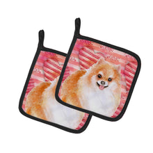 Load image into Gallery viewer, Pomeranian #2 Love Pot Holders - Set of 2 - Heat-Resistant Kitchen Essentials BB9803PTHD