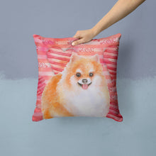 Load image into Gallery viewer, Pomeranian #2 Love Throw Pillow - 14x14 Decorative Pillow – Art for Your Home &amp; Patio BB9803PW1414