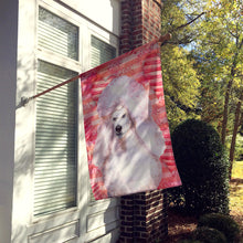 Load image into Gallery viewer, White Standard Poodle Love Flag Canvas House Size BB9804CHF
