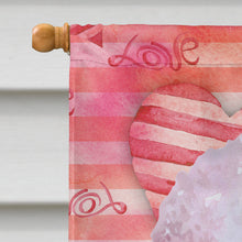 Load image into Gallery viewer, White Standard Poodle Love Flag Canvas House Size BB9804CHF