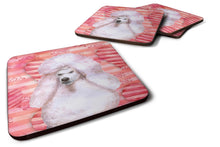 Load image into Gallery viewer, White Standard Poodle Love Foam Coaster  BB9804FC