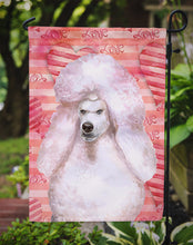 Load image into Gallery viewer, White Standard Poodle Love Garden Flag - Outdoor Decorative Yard Flag BB9804GF