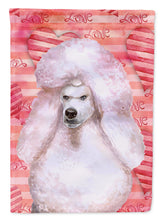 Load image into Gallery viewer, White Standard Poodle Love Garden Flag - Outdoor Decorative Yard Flag BB9804GF