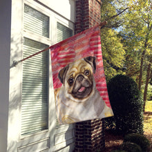 Load image into Gallery viewer, Fawn Pug Love Flag Canvas House Size BB9805CHF