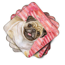 Load image into Gallery viewer, Fawn Pug Love Foam Coaster  BB9805FC