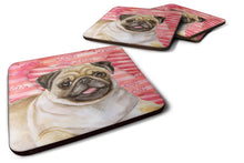 Load image into Gallery viewer, Fawn Pug Love Foam Coaster  BB9805FC