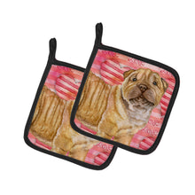Load image into Gallery viewer, Shar Pei Puppy Love Pot Holders - Set of 2 - Heat-Resistant Kitchen Essentials BB9806PTHD
