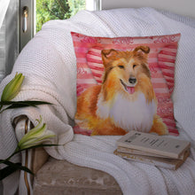 Load image into Gallery viewer, Sheltie Love Throw Pillow - 14x14 Decorative Pillow – Art for Your Home &amp; Patio BB9807PW1414