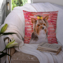 Load image into Gallery viewer, Yorkshire Terrier #2 Love Throw Pillow - 14x14 Decorative Pillow – Art for Your Home &amp; Patio BB9810PW1414
