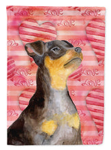 Load image into Gallery viewer, Miniature Pinscher #2 Love Flag Canvas House Size BB9811CHF