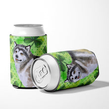 Load image into Gallery viewer, Alaskan Malamute St Patrick's Can or Bottle Hugger BB9812CC