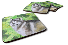 Load image into Gallery viewer, Alaskan Malamute St Patrick's Foam Coaster  BB9812FC