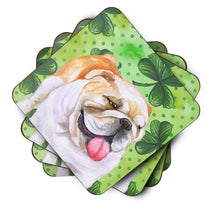 Load image into Gallery viewer, English Bulldog St Patrick's Foam Coaster  BB9813FC