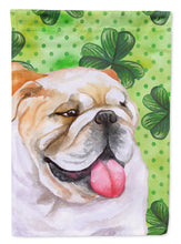 Load image into Gallery viewer, English Bulldog St Patrick's Garden Flag - Outdoor Decorative Yard Flag BB9813GF