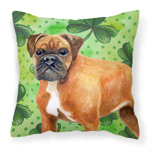 Load image into Gallery viewer, German Boxer St Patrick's Fabric Decorative Pillow BB9814PW1818
