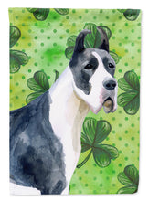 Load image into Gallery viewer, Harlequin Great Dane St Patrick's Flag Canvas House Size BB9817CHF