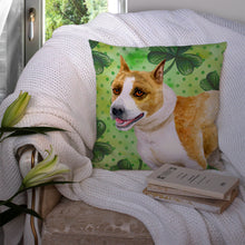 Load image into Gallery viewer, American Staffordshire St Patrick's Throw Pillow - 14x14 Decorative Pillow – Art for Your Home &amp; Patio BB9818PW1414