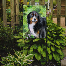 Load image into Gallery viewer, Bernese Mountain Dog St Patrick's Garden Flag - Outdoor Decorative Yard Flag BB9819GF