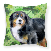 Load image into Gallery viewer, Bernese Mountain Dog St Patrick's Fabric Decorative Pillow BB9819PW1818